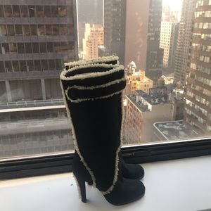 Louis Vuitton suede boots